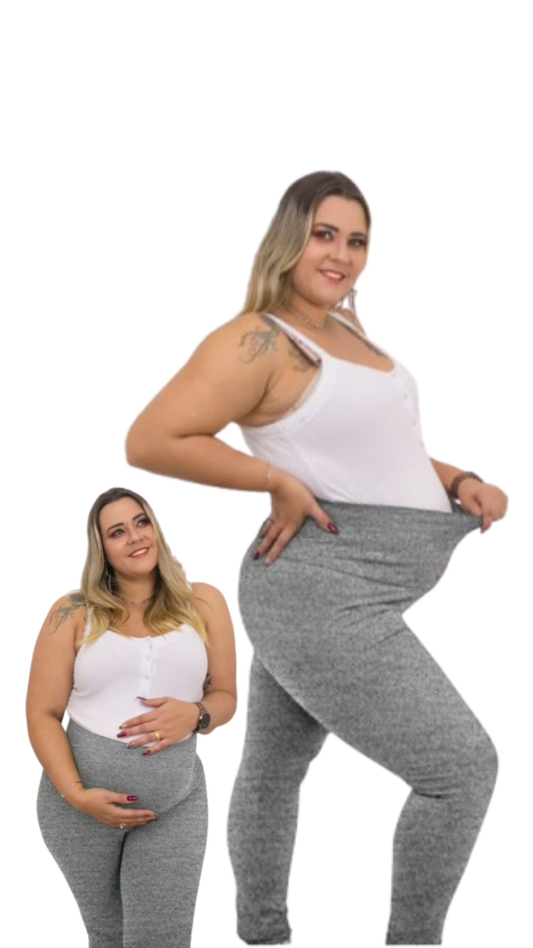 Legging Deportiva de Maternidad con Pretina Alta - Soporte Abdominal para Fitness (Vientre Gym)